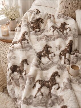 🤎🐎 Saddle & Spur Oversized Plush Throw Blanket 🐎🤎